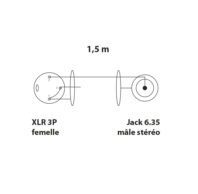 CL 17 - Cordon de Liaison XLR M / Mini JACK