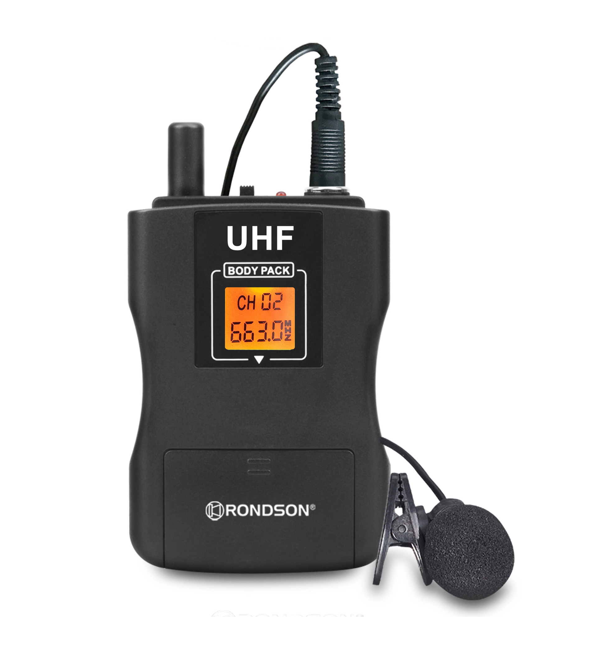Microphone portatif radio UHF avec récepteur - Alimenté par 4 piles AA