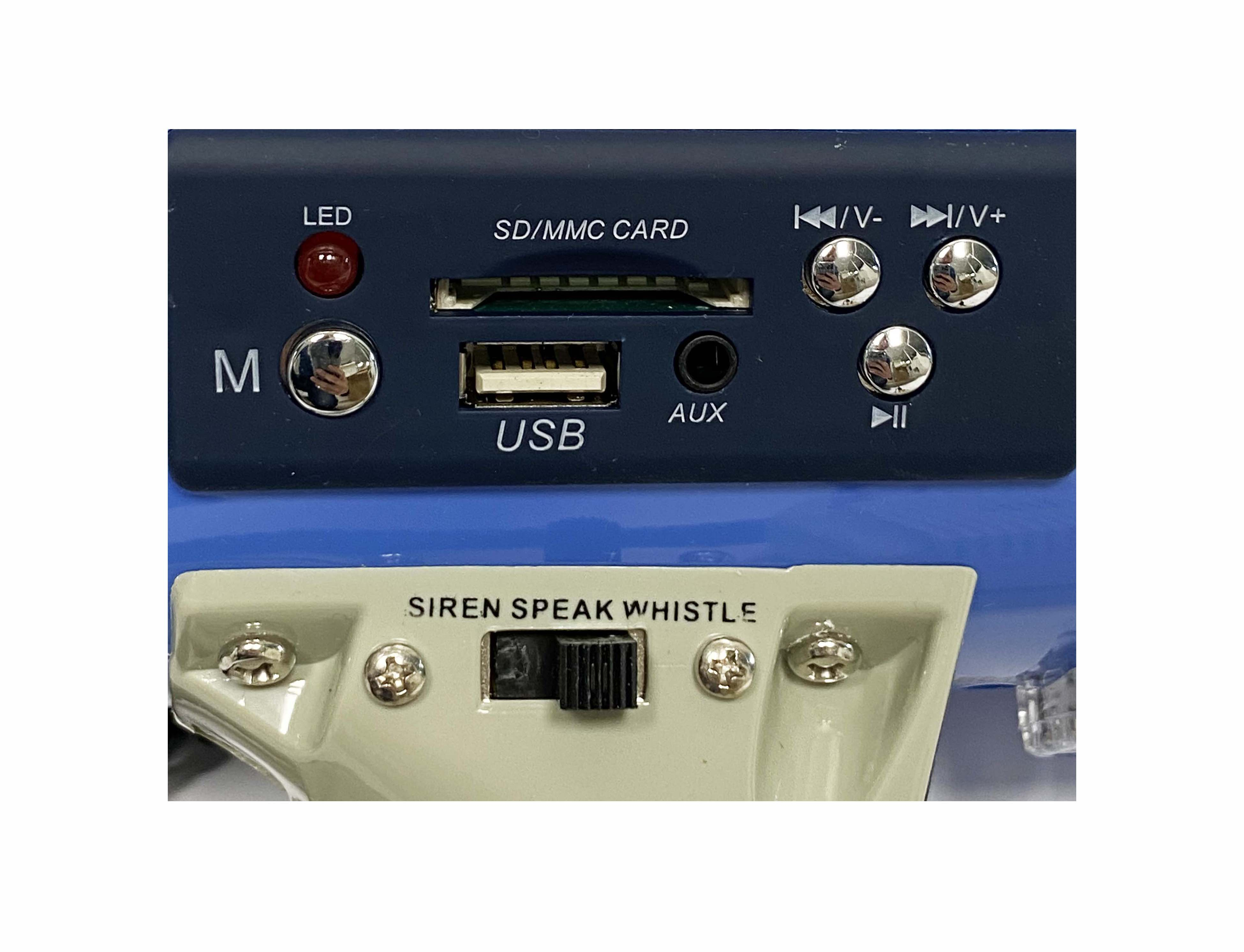 Porte-voix avec sirène et enregistrement - USB/TF- 30W