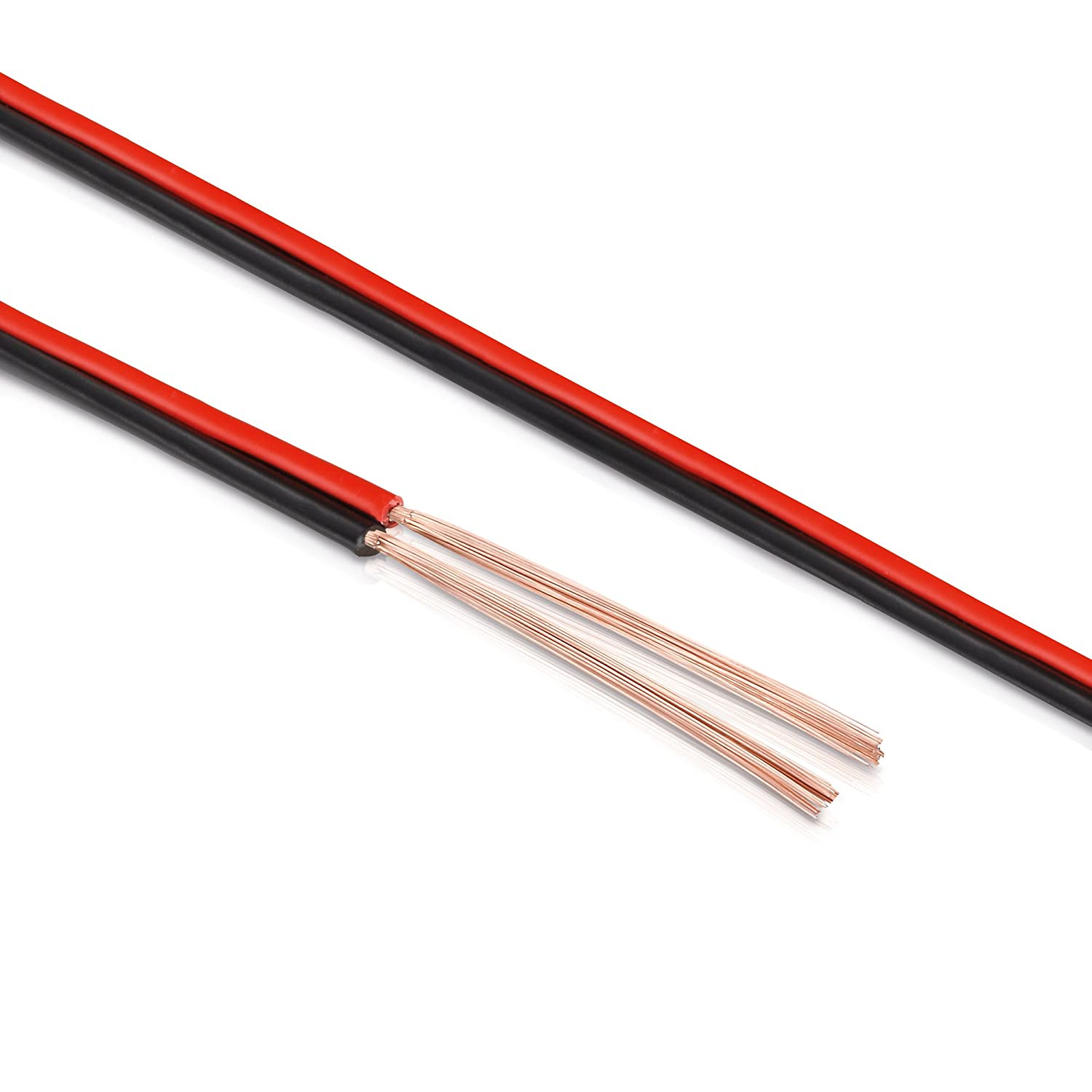 Cable de audio para altavoces rojo y negro de 2x1,50 mm² Bobina de